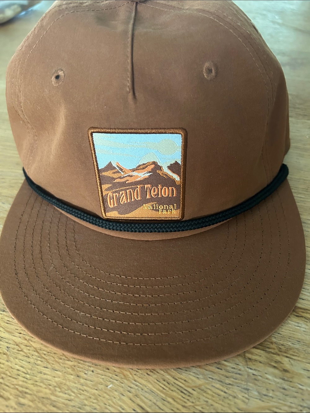 The Game Brown Grand Teton Patch Rope-Trim Hat